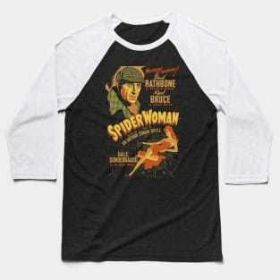 Sherlock Holmes And The Spider Woman Design Baseball T-Shirt